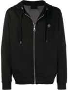 Philipp Plein Zip-up Logo Hoodie - Black