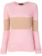 Cashmere In Love Vivien Lurex Stripe Jumper - Pink & Purple