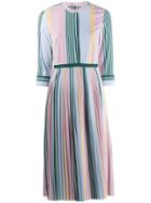 Tommy Hilfiger Fancy Pleated Midi Dress - Green