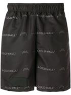 A-cold-wall* Logo Pattern Bermuda Shorts - Black