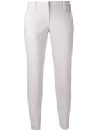 Brunello Cucinelli Cropped Trousers, Women's, Size: 38, Nude/neutrals, Cotton/polyester/spandex/elastane/cupro