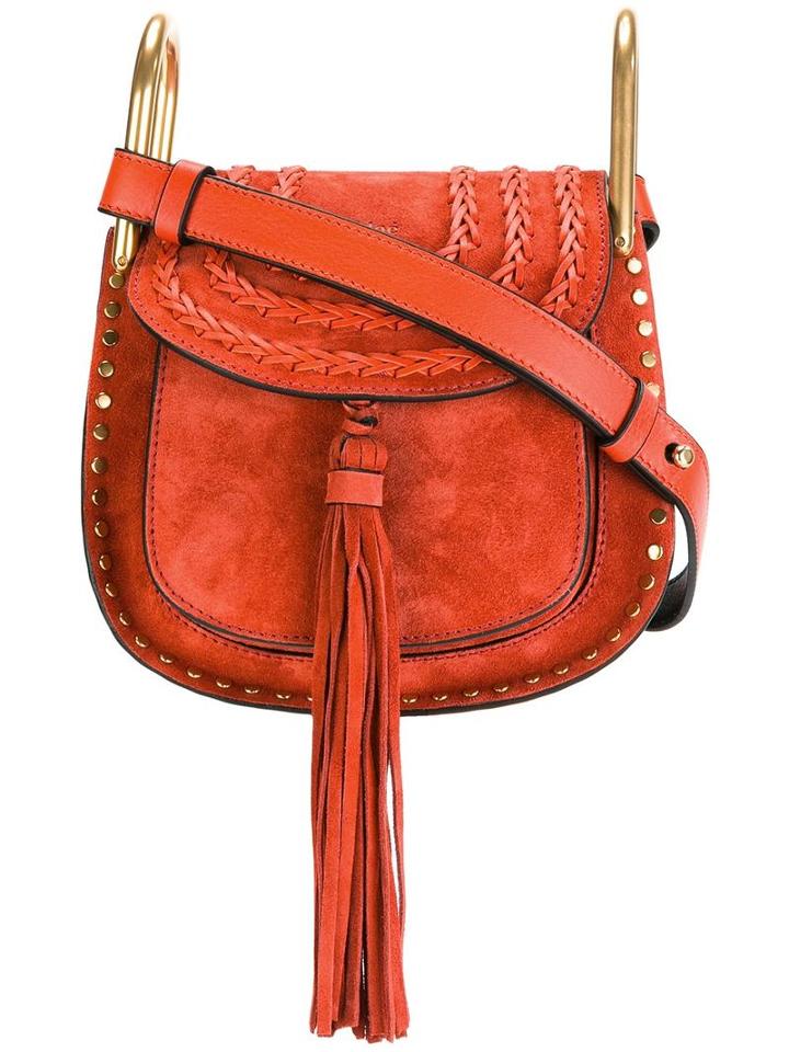 Chloé Hudson Shoulder Bag, Women's, Yellow/orange, Suede