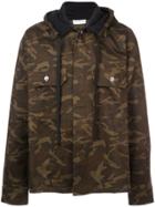 Faith Connexion Camouflage Print Hooded Jacket - Green