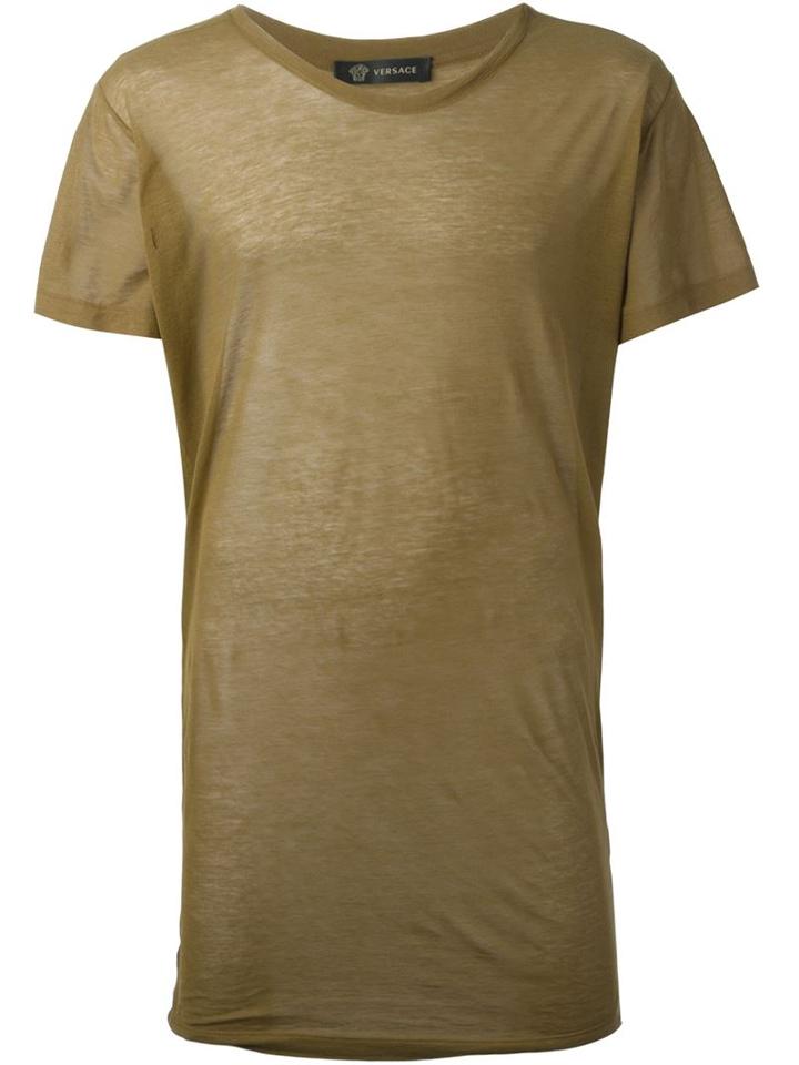 Versace Sheer T-shirt, Men's, Size: Xl, Brown, Cotton