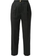 Chanel Pre-owned Cc Logos Long Straight Pants - Black