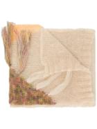 Forte Forte Embroidered Fringed Scarf - Nude & Neutrals