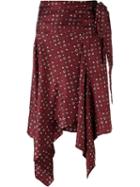 Isabel Marant 'treva' Wrap Skirt, Women's, Size: 40, Red, Silk