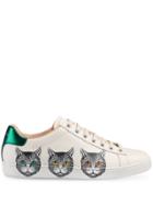 Gucci Ace Cat Sneakers - White