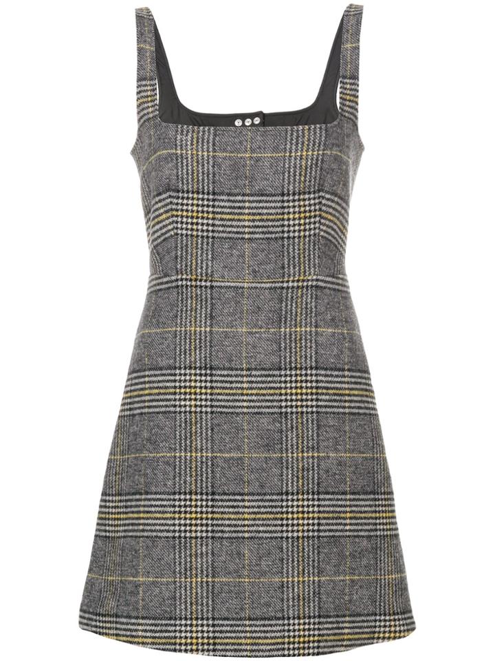 Alexa Chung Cutout Pinafore Dress - Grey