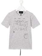 Lost And Found Kids Bad Cat Print T-shirt, Boy's, Size: 6 Yrs, Grey