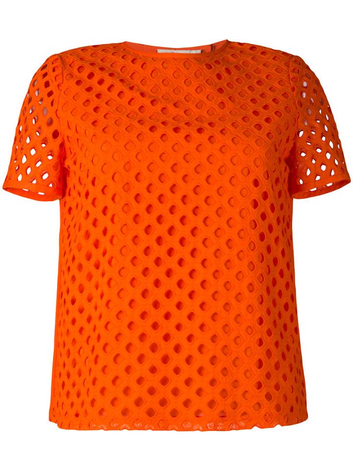 Tory Burch - 'hermosa' Top - Women - Cotton - 6, Yellow/orange, Cotton