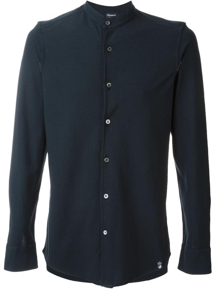 Drumohr Band Collar Shirt
