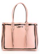 Lanvin Sketch Printed Tote, Women's, Pink/purple, Leather
