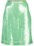 Opening Ceremony Short Sequined Skirt - Green