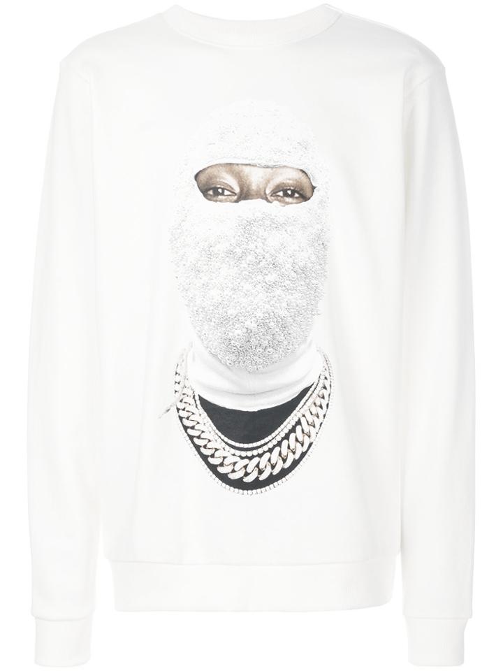 Ih Nom Uh Nit Face Gold Sweatshirt - White
