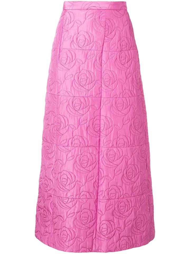 Comme Des Garçons Vintage 1999 Padded Midi Skirt - Purple