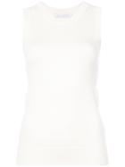Sally Lapointe Ribbed Knitted Tank Top - White