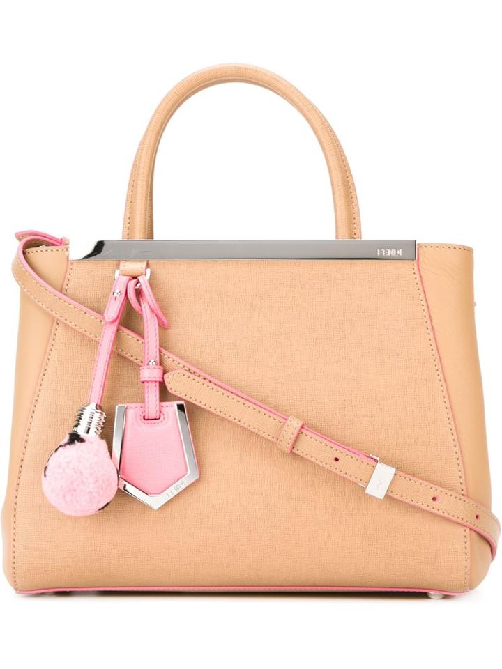 Fendi Small 2jours Tote, Women's, Nude/neutrals, Leather