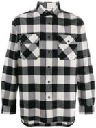 Woolrich Long-sleeved Check Shirt - White