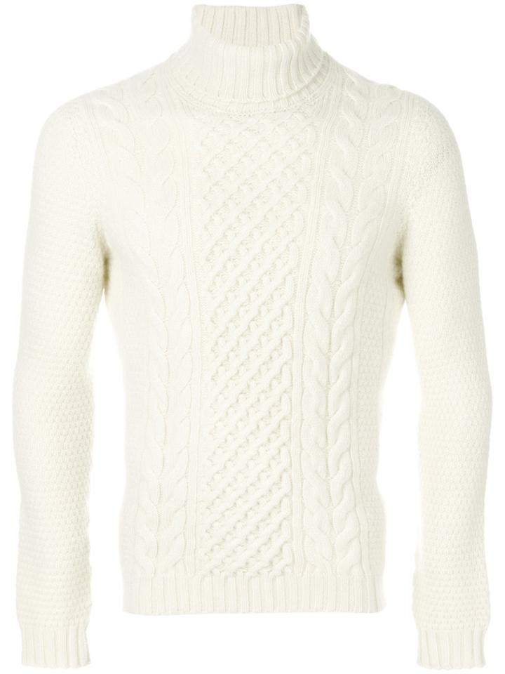 Drumohr Roll Neck Jumper - White