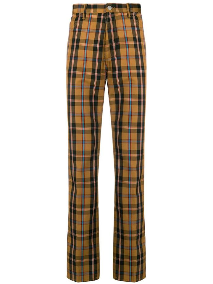 Maison Margiela Checked Print Trousers - Brown