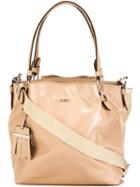 Tod S Micro Flower Shoulder Bag, Women's, Pink/purple, Leather/canvas