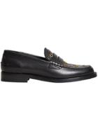 Burberry Eyelet Detail Penny Loafers - Black