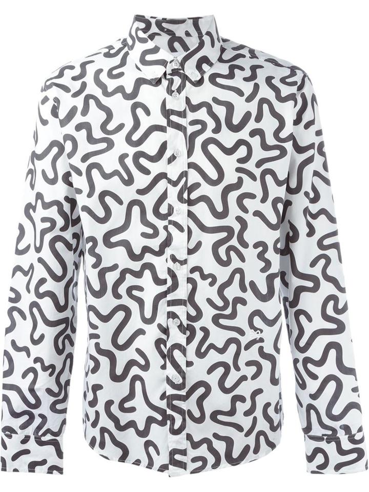 Soulland 'ameba' Shirt, Men's, Size: Large, White, Cotton