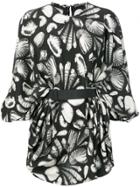 Alexander Mcqueen Seashell Printed Dress - Black