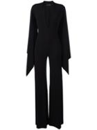 Plein Sud Flared Sleeve Jumpsuit, Women's, Size: 40, Black, Viscose/spandex/elastane/polyester