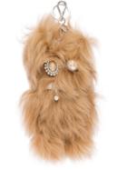 Miu Miu Miu Doo Keyring - Brown