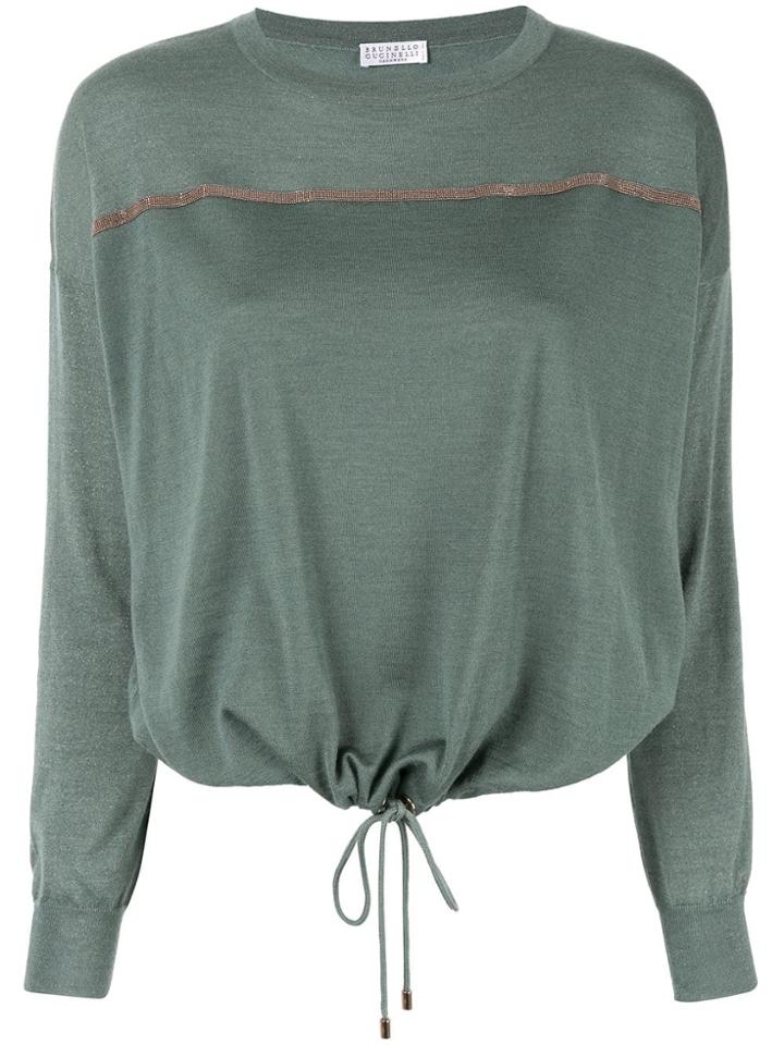 Brunello Cucinelli Drawstring Top - Green