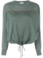Brunello Cucinelli Drawstring Top - Green