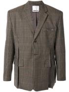 Ground Zero Check Side Split Blazer - Brown
