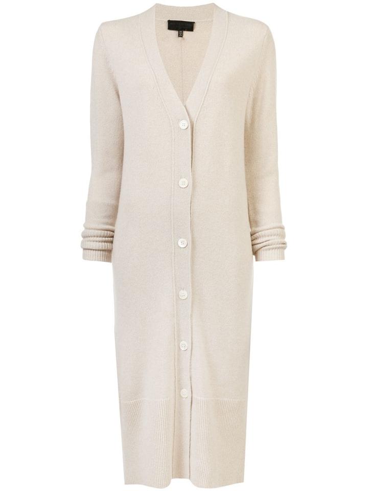 Nili Lotan Long Fitted Cardigan - Nude & Neutrals