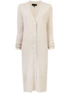 Nili Lotan Long Fitted Cardigan - Nude & Neutrals
