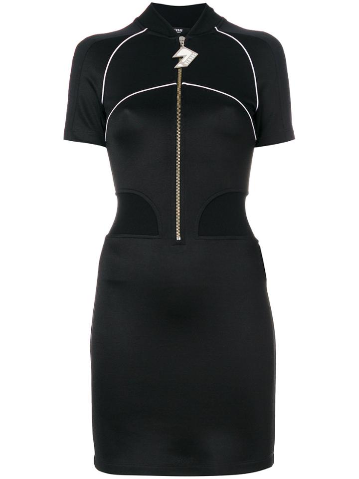 Versus Zipped Chest Mini Dress - Black