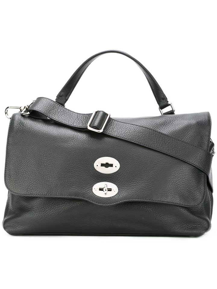 Zanellato - Flip Lock Tote - Men - Calf Leather - One Size, Black, Calf Leather
