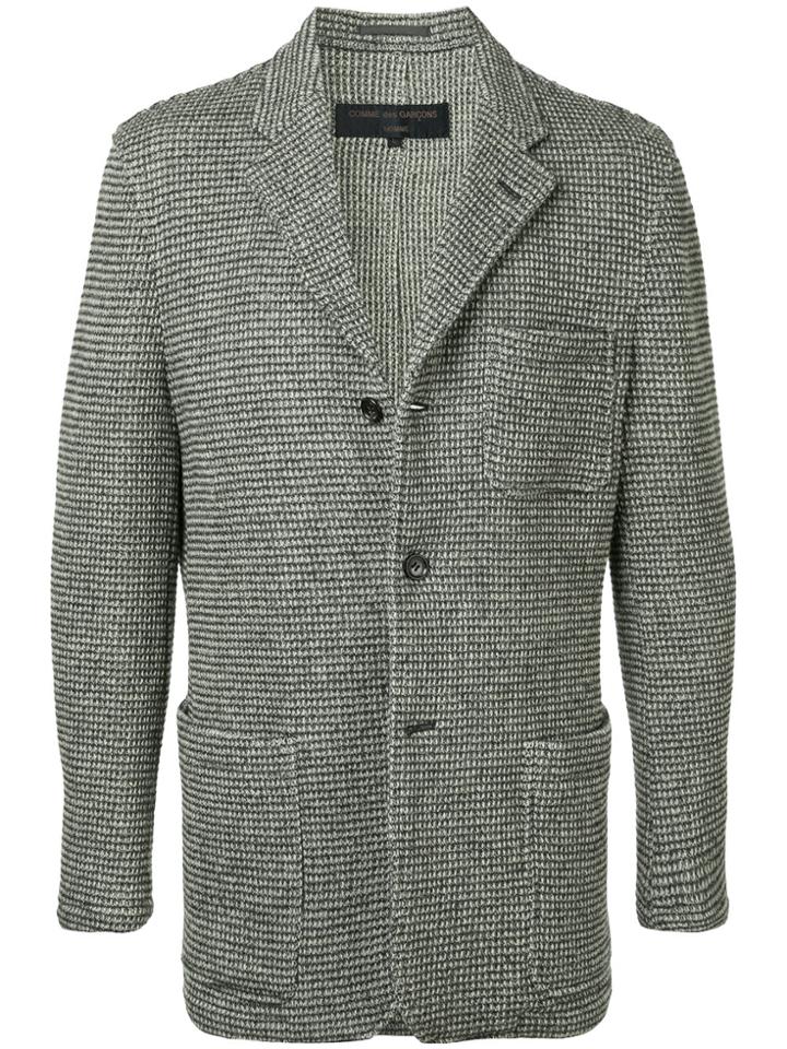 Comme Des Garçons Vintage Waffle Knit Blazer - Grey