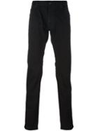 Z Zegna Stretch Straight Trousers, Men's, Size: 35, Black, Cotton/spandex/elastane