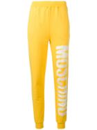 Moschino Logo Print Track Trousers - Yellow