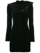 Balmain Bow Front Mini Dress - Black