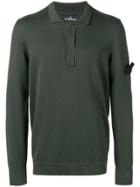 Stone Island Shadow Project Long Sleeved Polo Shirt - Green