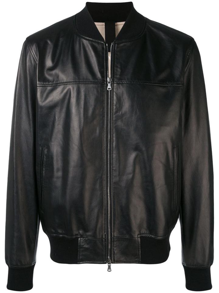 Orciani Zipped Bomber Jacket - Black