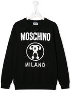 Moschino Kids Teen Logo Sweatshirt - Black