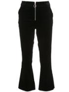 Frame Denim Flared Zip Up Trousers - Black