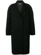 Krizia Oversized Single Breasted Coat - Black