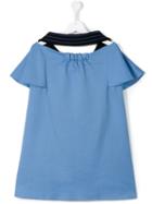 Andorine Teen Flounce Sleeve Dress, Girl's, Size: 14 Yrs, Blue
