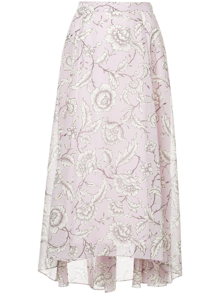 Cityshop Floral Print Maxi Skirt - Pink & Purple