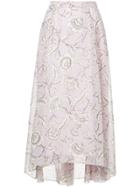 Cityshop Floral Print Maxi Skirt - Pink & Purple